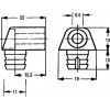 Connector Block With 11mm Diameter Dowel Per 100