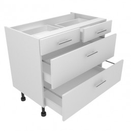 1000mm Split Drawer Pack 2 Drawers 2 Pans