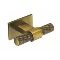 Knurled T-Bar Handle Square Backplate 60mm