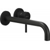 Second Nature Sinks and Taps - Live wall mounted single lever tap, Matt Black