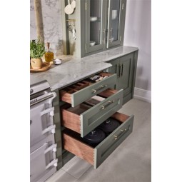 In-frame Dovetail drawer , 450mm D, 900mm W, 90mm H, walnut