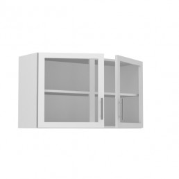 575 x 1000mm Double Glass Wall Unit - includes glass shelves