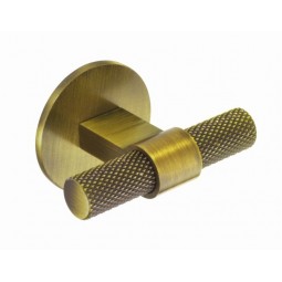 Knurled T-Bar Handle Round Backplate 60mm