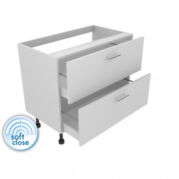 800mm Sink Drawer Base Unit with Soft Close Drawers