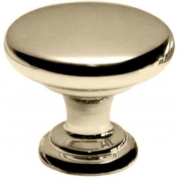 Round Knob, 32mm Diam, Polished Nickel