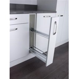 Style base unit tray pull-out, 150mm wide, silver/chrome