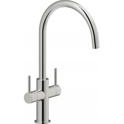 Aquerelli J spout tap, dual lever, Chrome