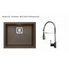 Second Nature Sinks and Taps - Quadrix 50 Chocolate with Billy S Semi Proffessional Tap