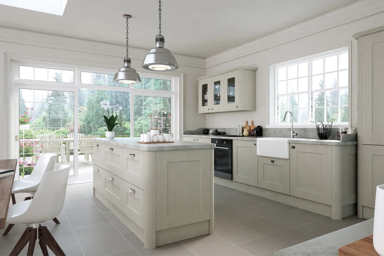 Cambridge in Oakgrain Grey kitchen