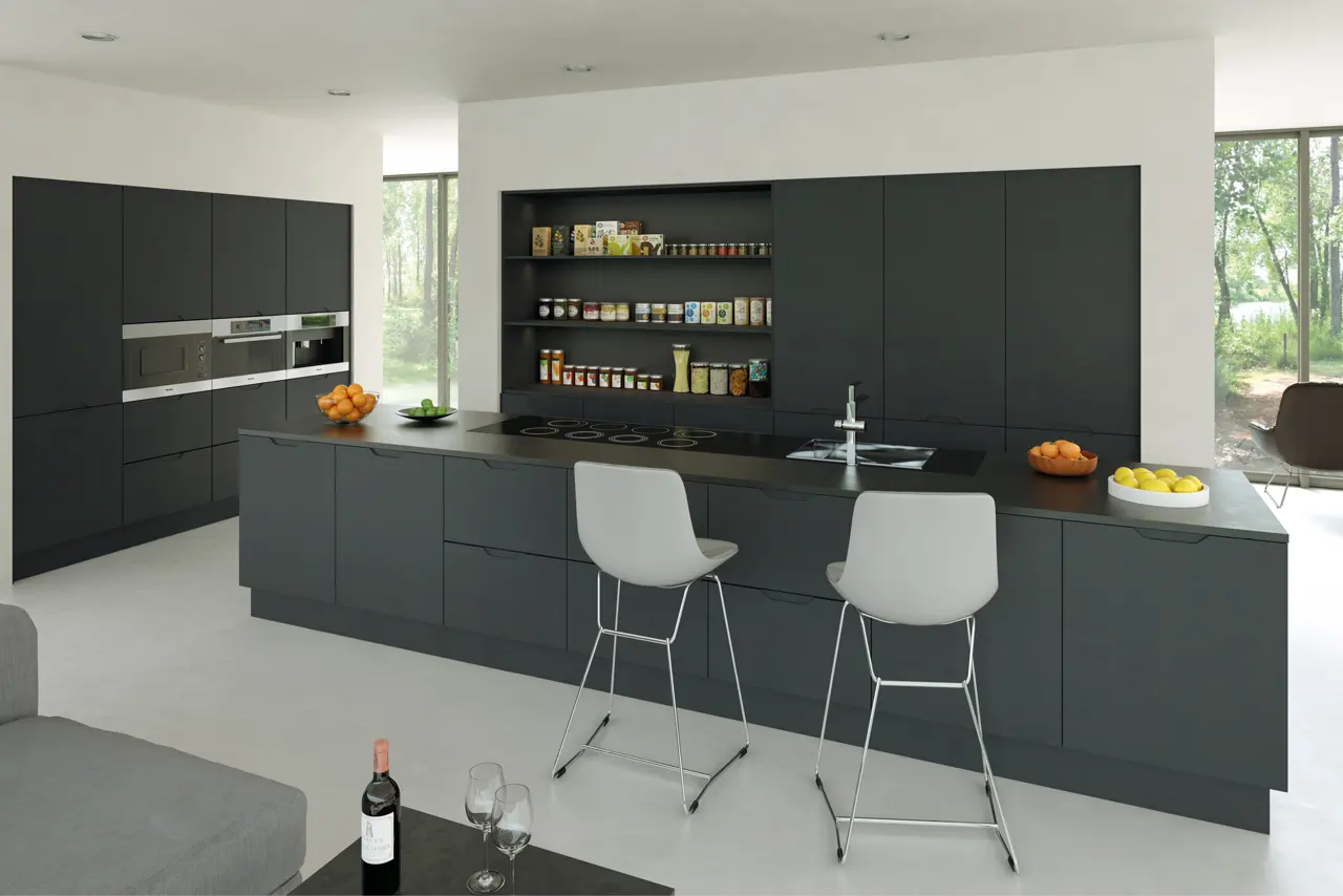 Integra in Supermatt Graphite kitchen