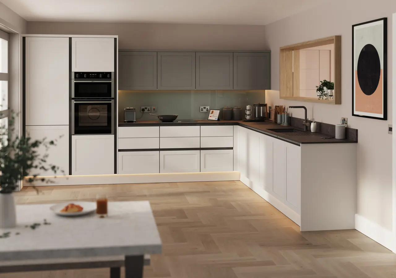 Oakham in Supermatt White kitchen
