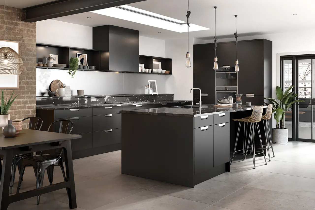 Segreto in Supermatt Black kitchen