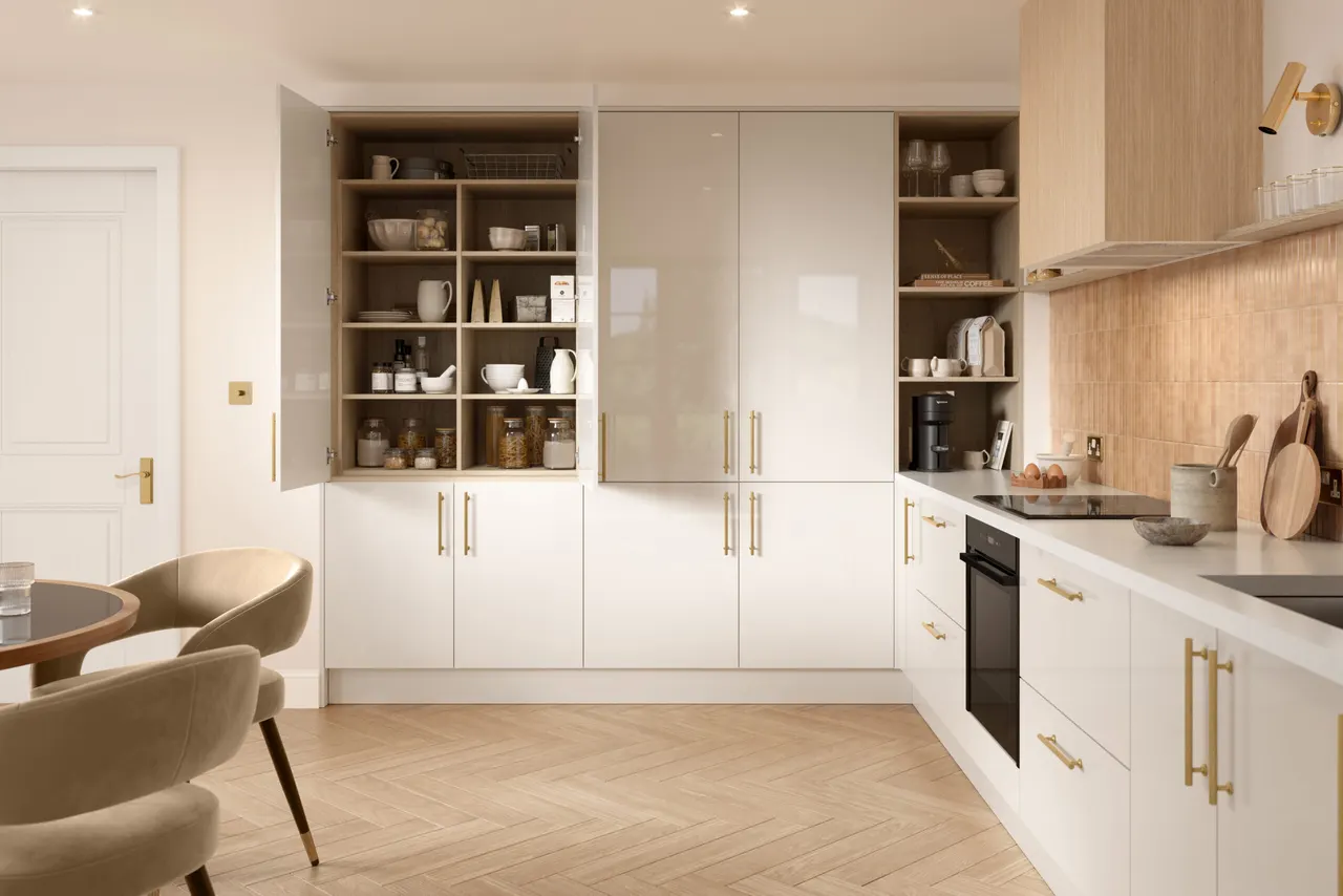 Zurfiz in Supergloss Cashmere kitchen