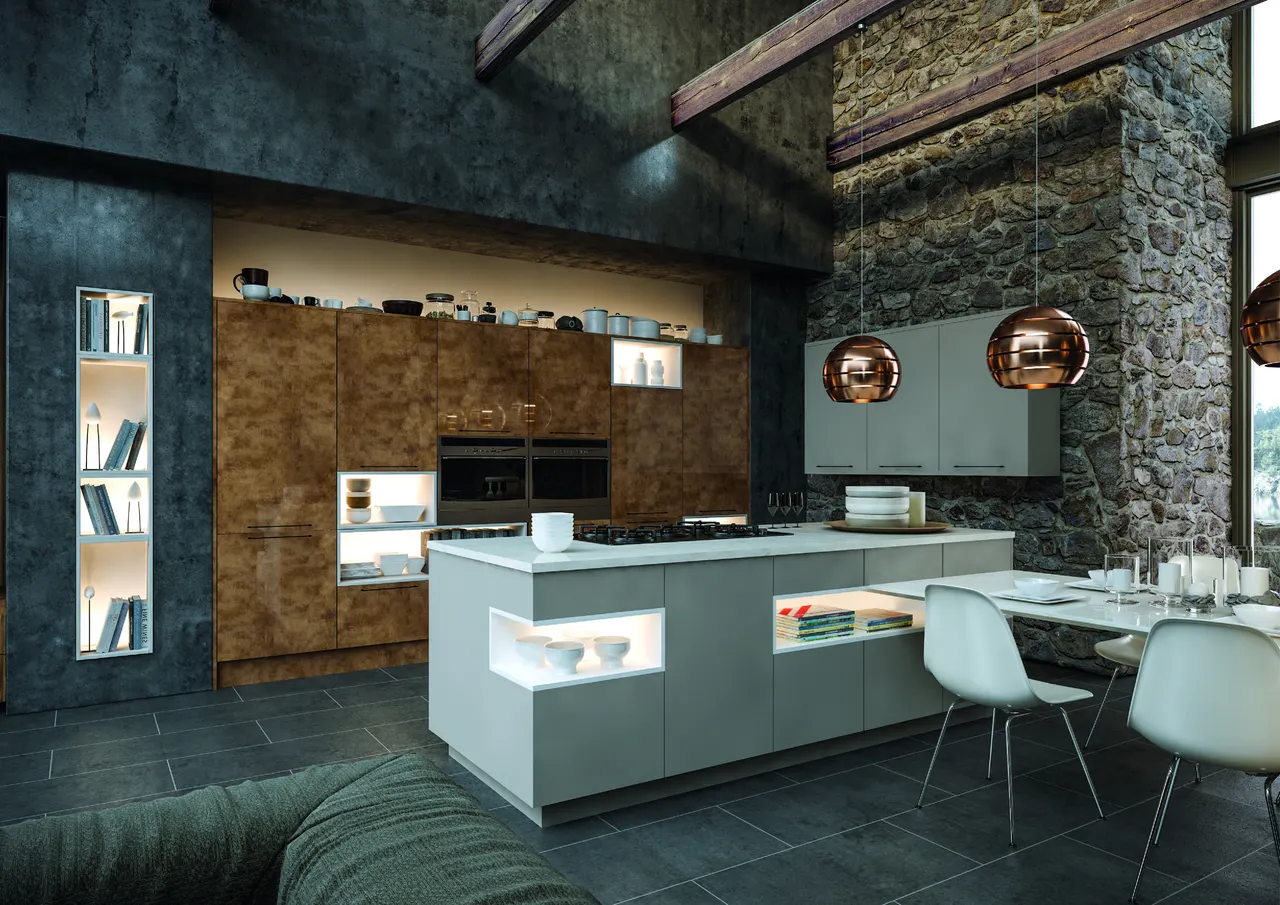 Zurfiz in Ultragloss Copperleaf and Supermatt Dust Grey